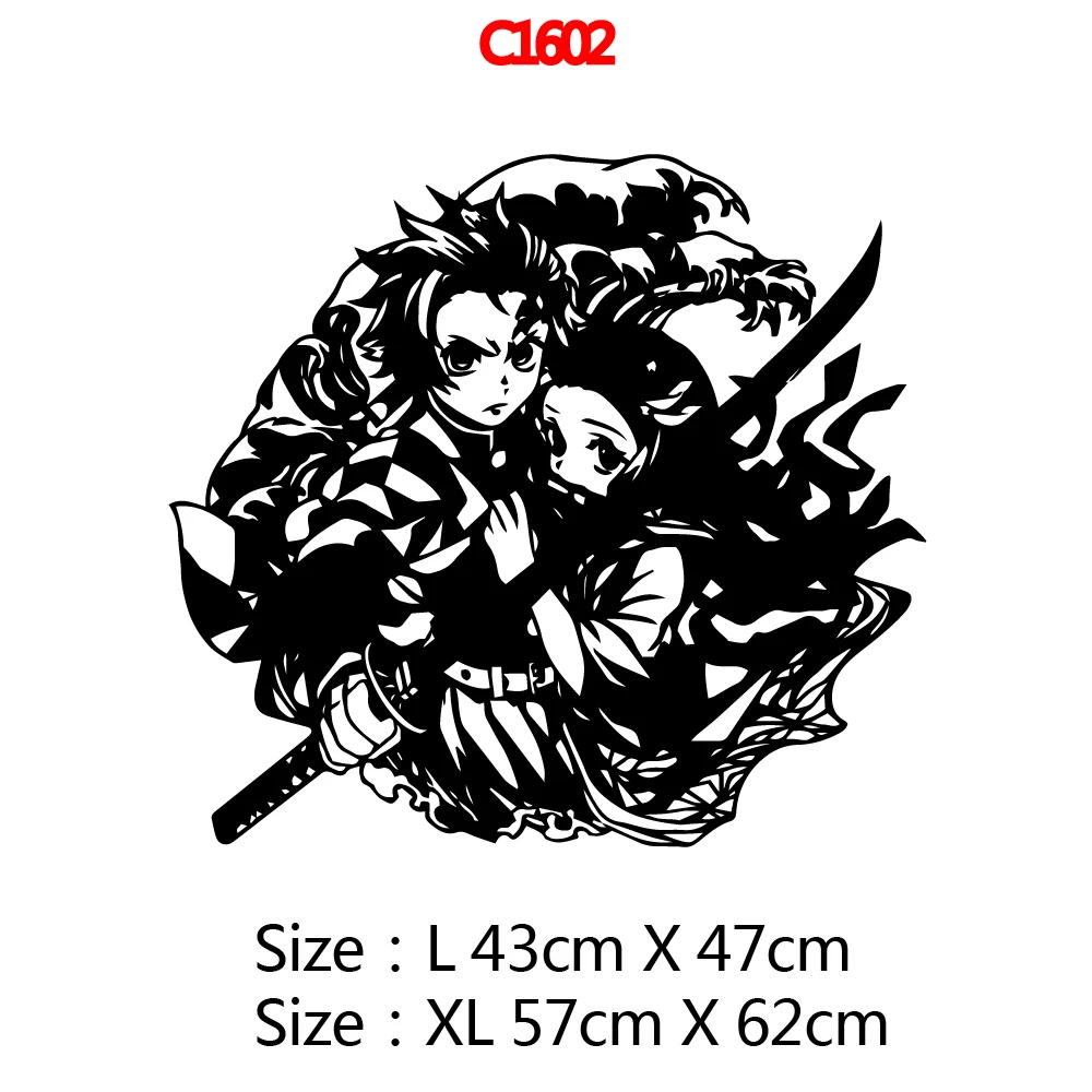 Cartoon Demon Slayer Nursery Wall Stickers Vinyl Art Decals For Kids Rooms Vinyl Decals