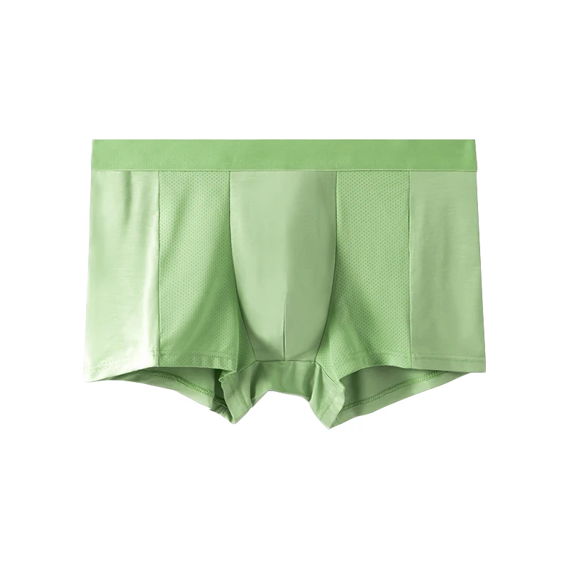 

5PCS Men's summer - style thin underwear. These are boxer shorts with an ice - silk - like feel, seamless, antibacterial