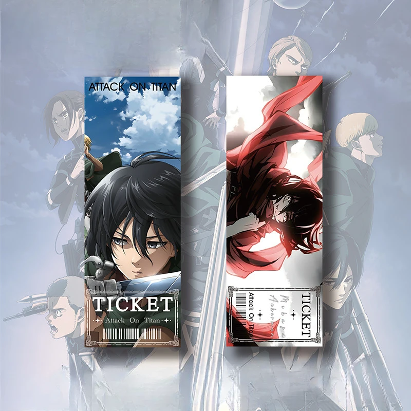 21×7CM Mikasa Ackerman Eren Jaeger Two-sided Popular Bookmark Different Patterns Exquisite School Supplies Adorable Accessories