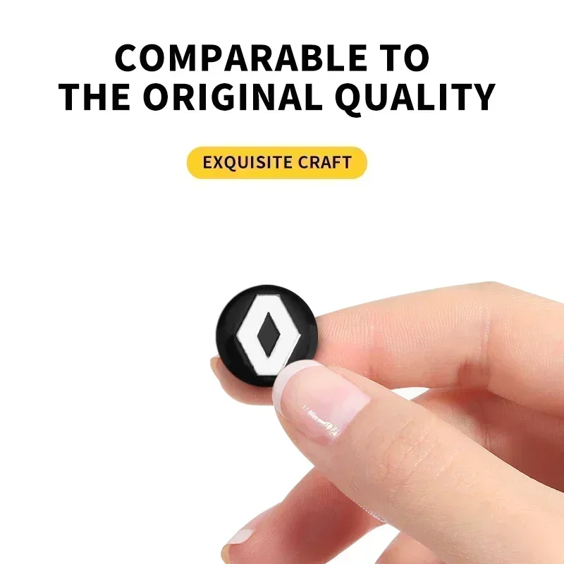 14mm Car Remote Key Sticker Aluminum Emblem Decoration Decal For Renault Clio 4 Megane 3 2 Captur Trafic Logan RS Accessories