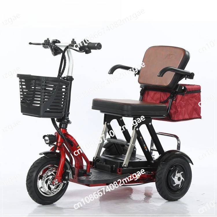 

Rear drive elderly leisure electric tricycle scooter folding electric vehicle adult small mini car