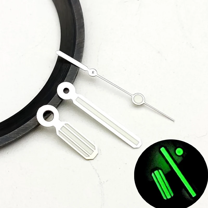 NH35 manecillas de reloj luminosas verdes C3, se adapta a NH35, NH36, 4R, 7 S, movimiento Seiko, SKX007, SRPD, SKX009, Kit de mano de reloj