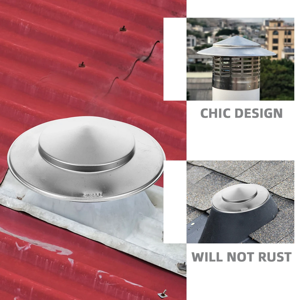 

Rainproof Waterproof Smoke Funnel Roof Vent Durable Thickened Rain Cap For Chimney Duct Protection Ventilation Cap Roof Vent