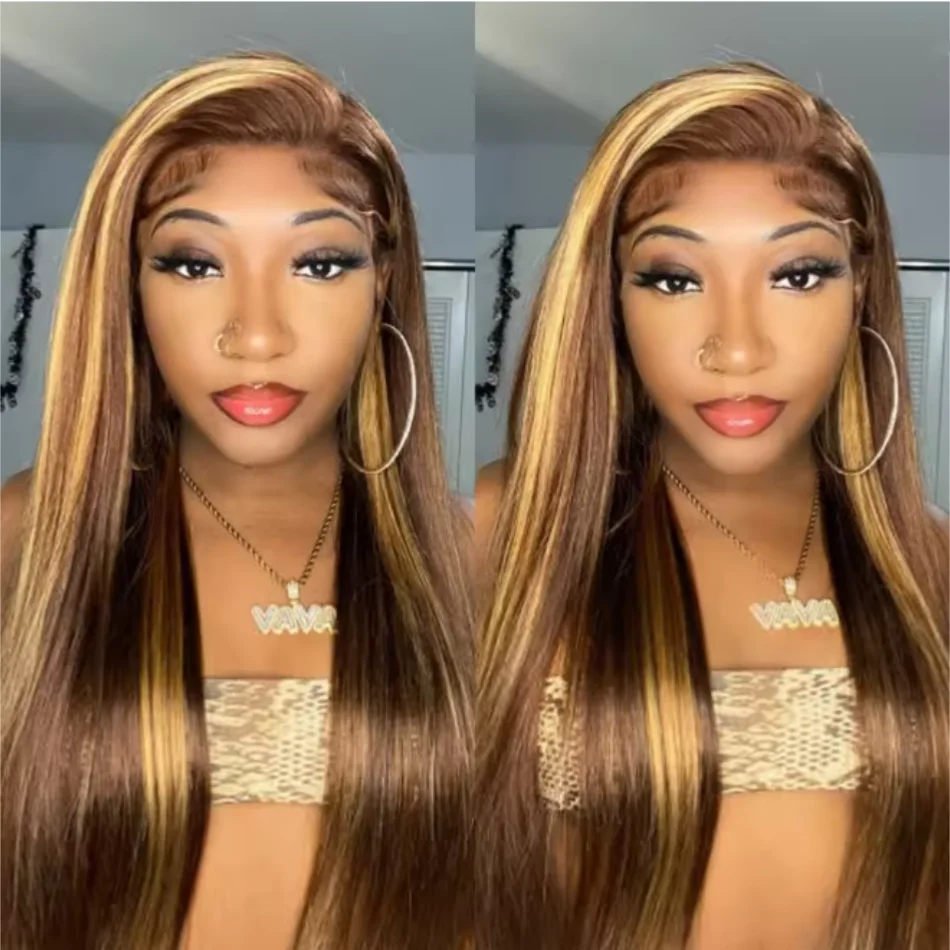 

Выделите парик из 100% человеческих волос 13x4 Ombre Blonde Bone Straight 30 дюймов 13x6 HD Прозрачный парик фронта шнурка Бразильский для женщины