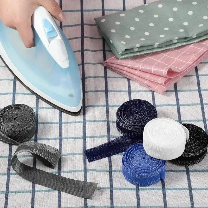 1-10M No Cut Self Adhesive Hem Clips Invisible Slip Resistant Pant Leg Adjusters No Sew Tailoring for Trousers Jeans