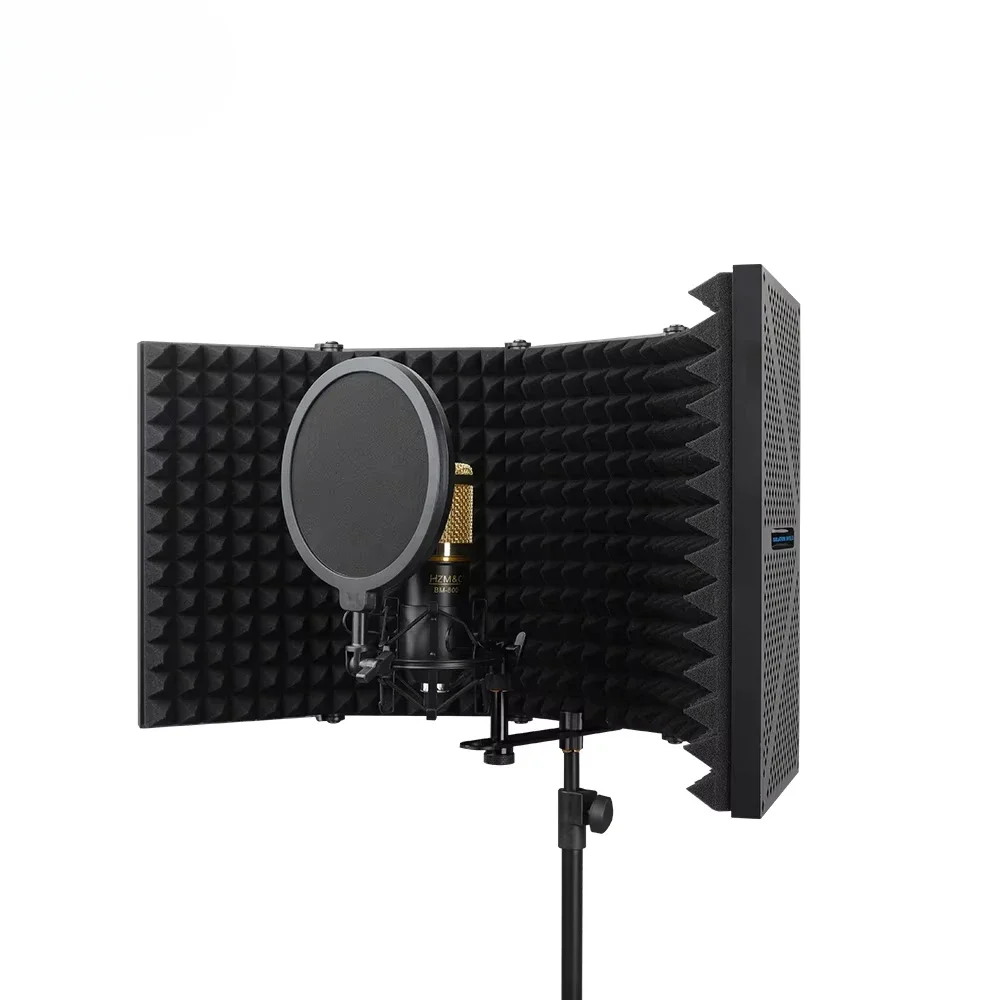 microphone-sound-shield-acoustic-foam-panel-microphone-plastic-soundproof-screen-studio-recording-microphone-isolator-panel