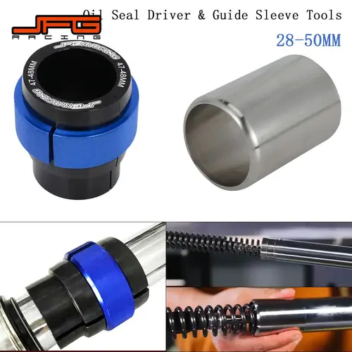 Herramientas de controlador de sello de aceite de horquilla delantera de motocicleta, herramientas de manguito guía, llave de sello de aceite para EXC SX XC CRF KLX YZ Pit Dirt Bike, 28-50MM