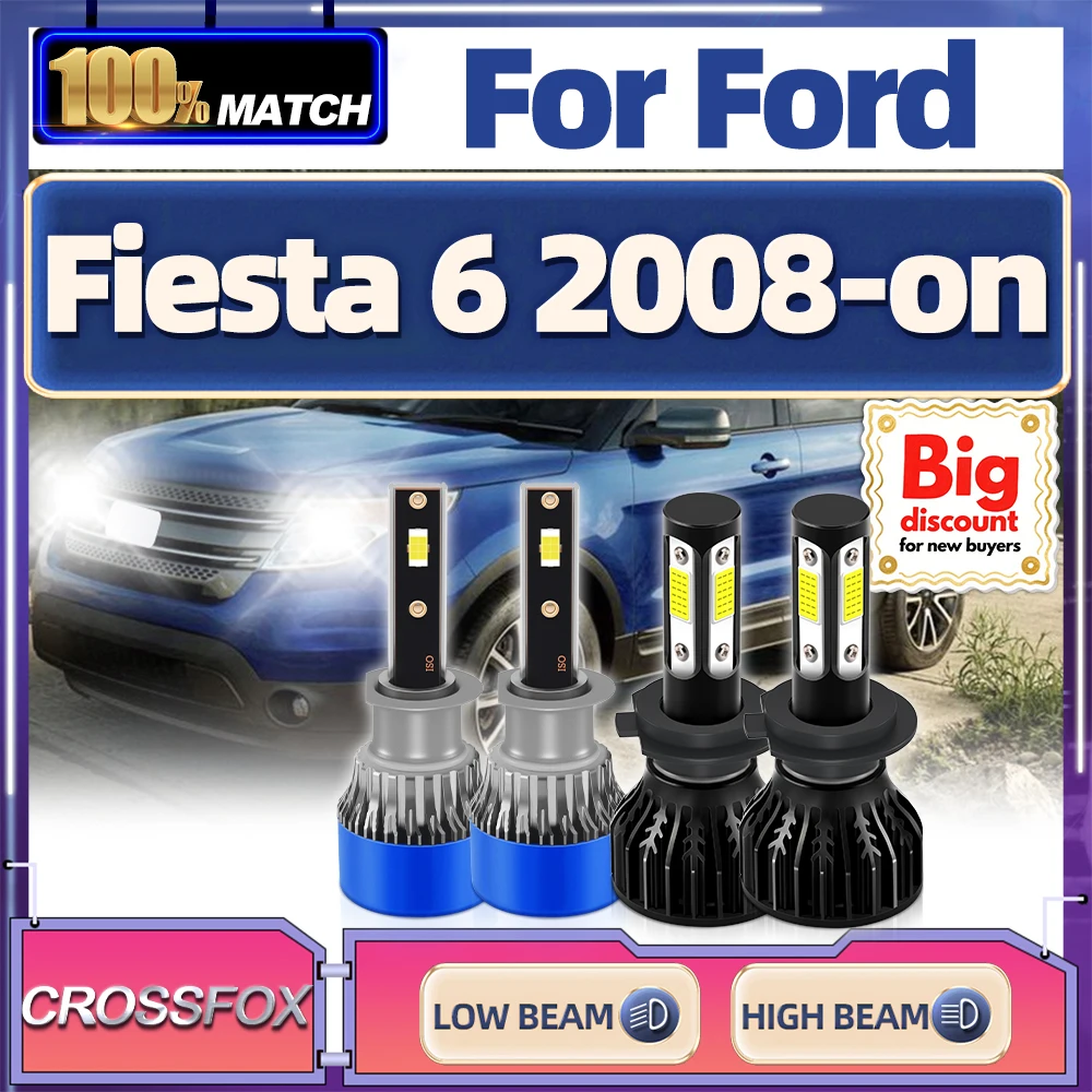 CROSSFOX Canbus bombilla Led para faros delanteros Turbo Ampolla para Ford Fiesta 6 2008 2009 2010 2011 2012 2013 2014 2015 2016 2017-on