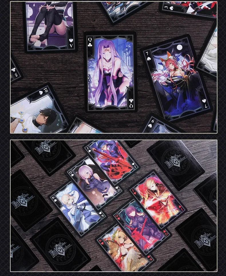 1 set NEW Fate / Grand Order FGO Playing Cards FGO Surrounding Cards Saber picture poker Cartoon toys gift