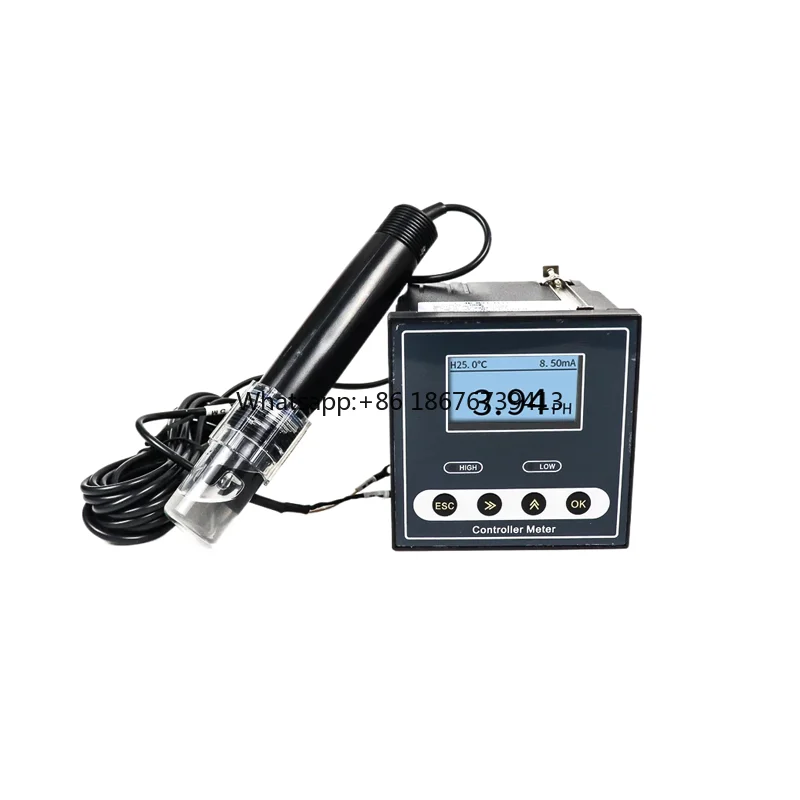 New Digital pH Controller ORP Meter Online Industrial Monitor OEM 0.02pH 1mV Upper/Lower Limit Control Alarm Tester
