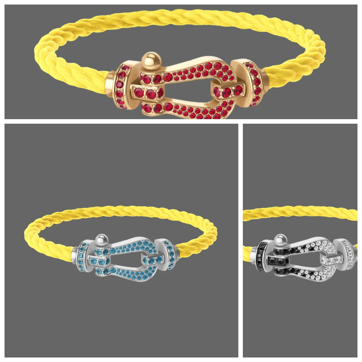 

Высококачественный классический простой браслет-кольцо с цветными бриллиантами 2026 года, 16-21 см, для повседневного ношения