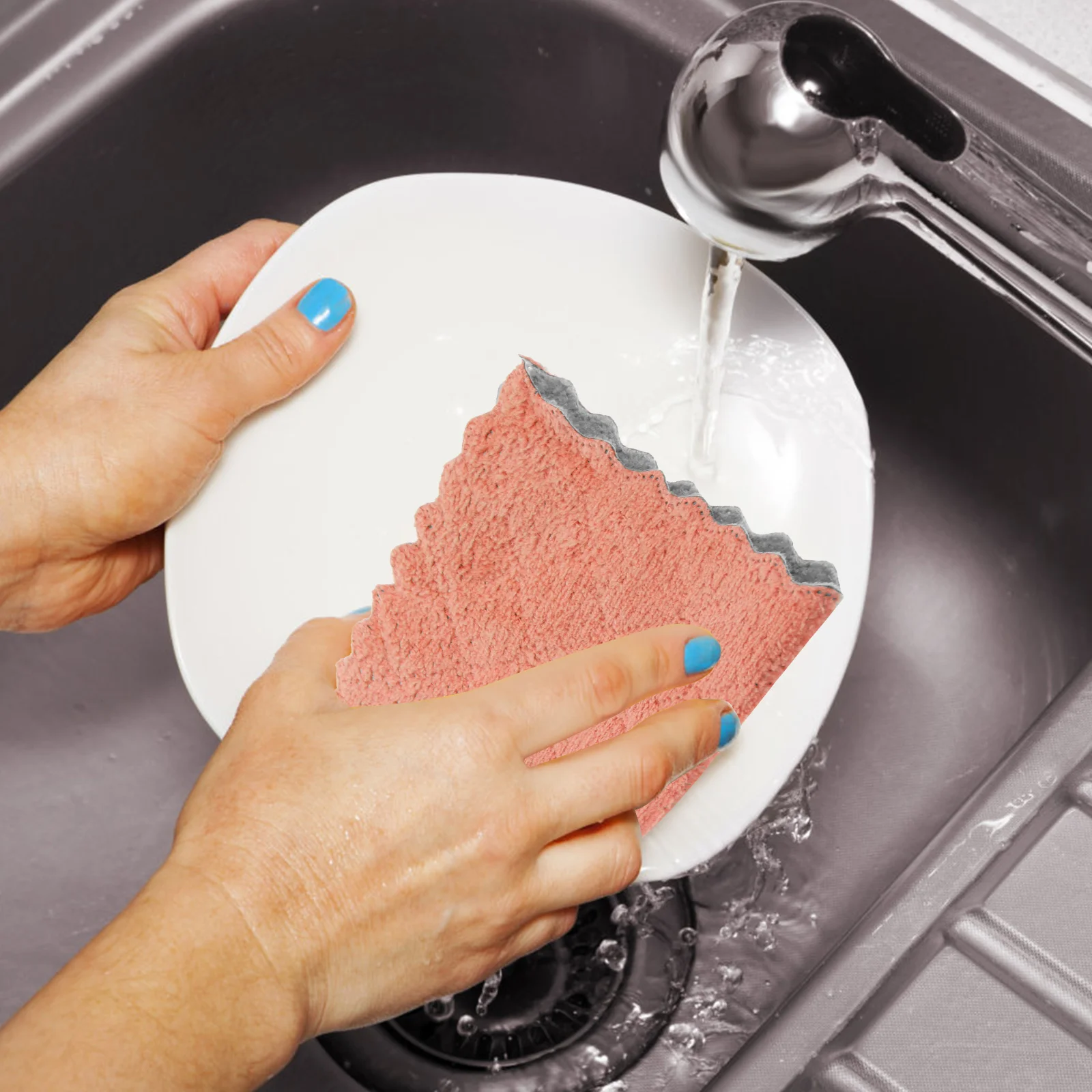 10 قطعة مجموعة قماش التنظيف سميكة المرجان الصوف مناشف الأطباق للمطبخ امتصاص الماء قابلة لإعادة الاستخدام المنزلية منفضة الخرق بسرعة