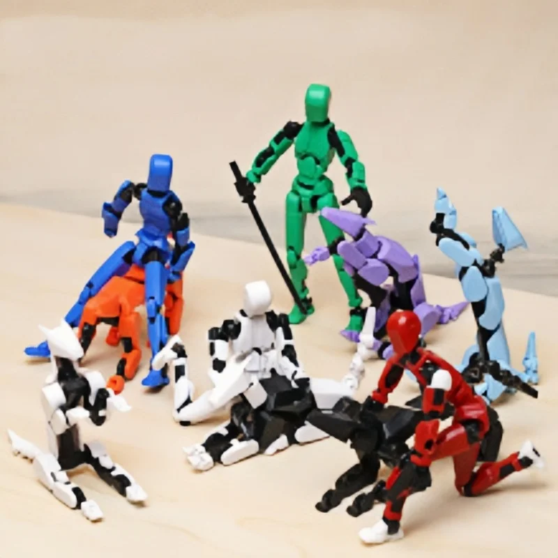 3D printed robot model, multi joint movable assembly doll, digital human dog transformation toy
