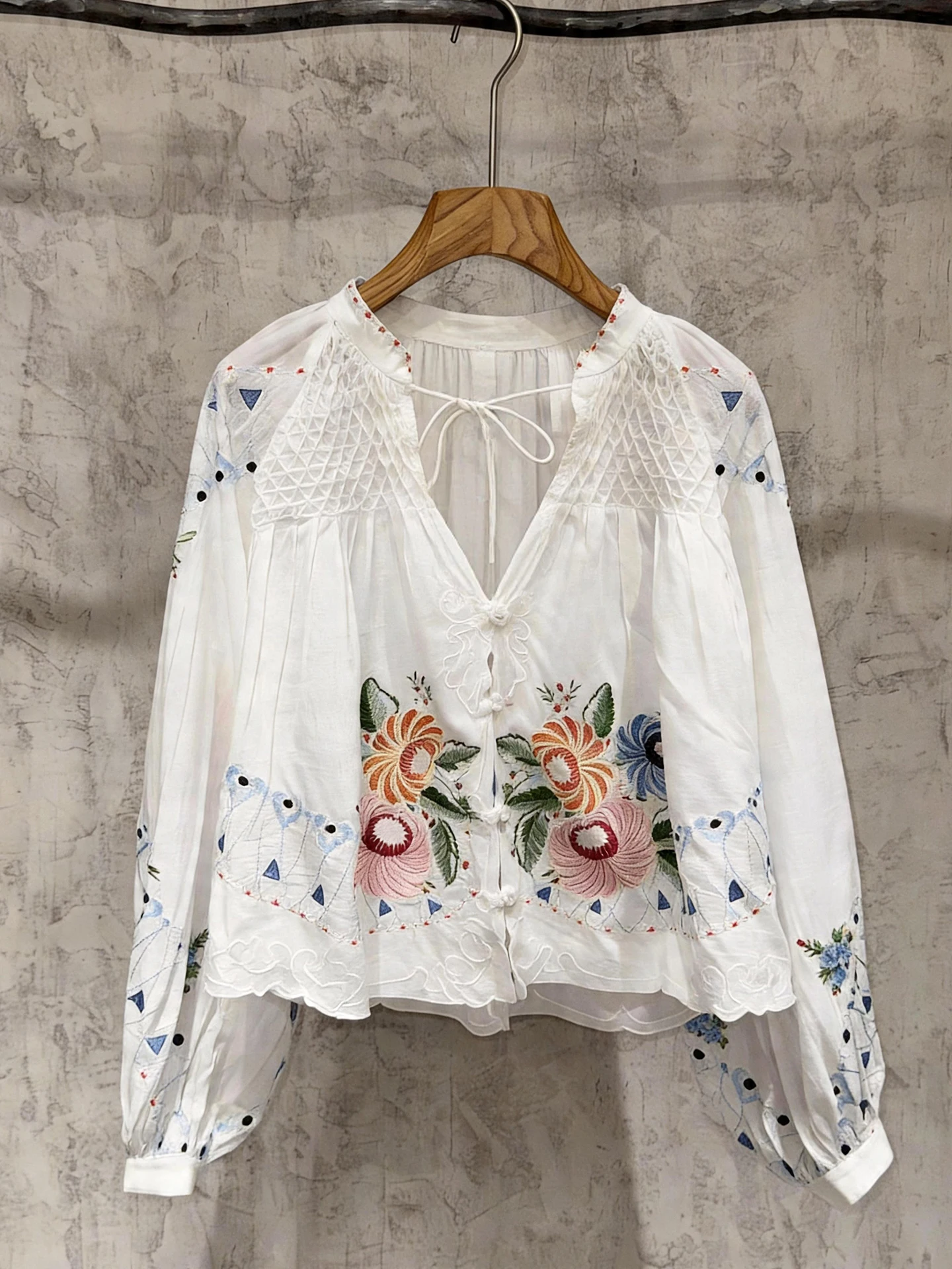 Elegant Floral Embroidery V-Neck Hollow out Shirt Top And Skirt Set High Waist Fashionable Summer Women's Clothing