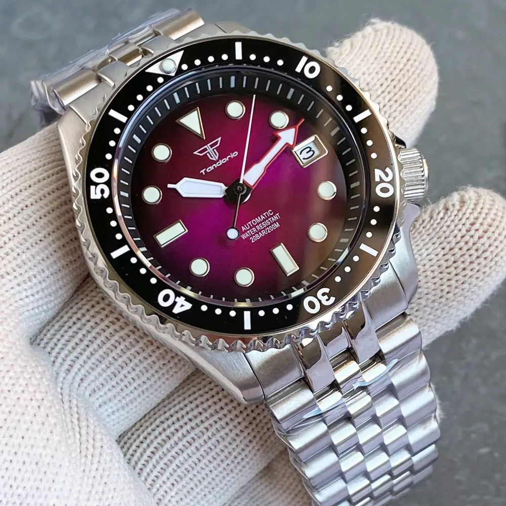 Classic SKX 3.8 Watch Crown Dive Purple NH35 Watch Sapphire Crystal 200m Waterproof NH35 Automatic Movement Watches for Men