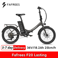 Fafrees F20 Lasting Folding Electric Bicycle 250W 36V 18.2Ah Lithium Battery 20 inch MTB Mountain Bike Outdoor Ebike for Adult