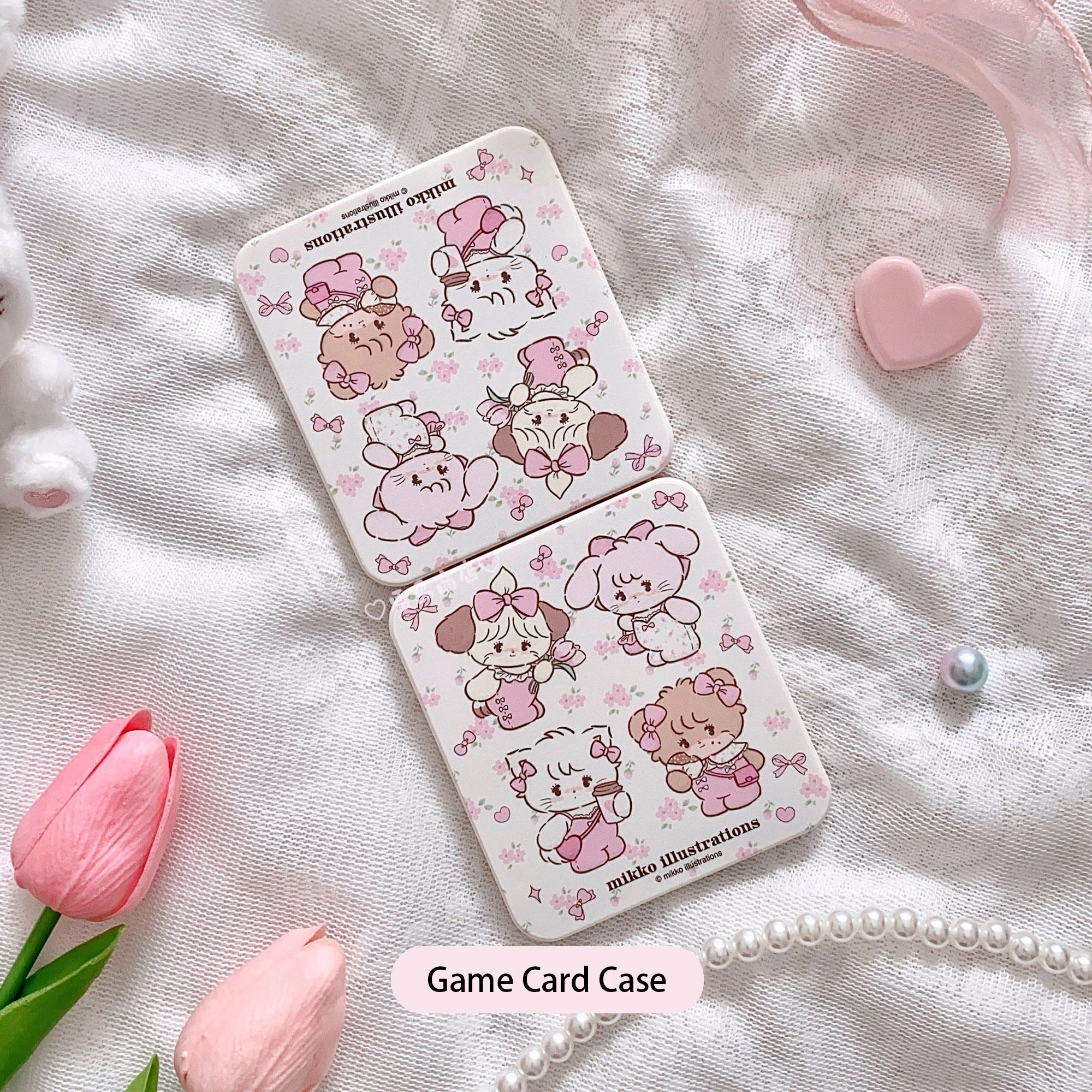 Nintendo Switch OLED Case Kawaii Mikko Funda สีชมพู Dockable เปลือกป้องกันสําหรับ Nintendo Switch Controller Joy-Con