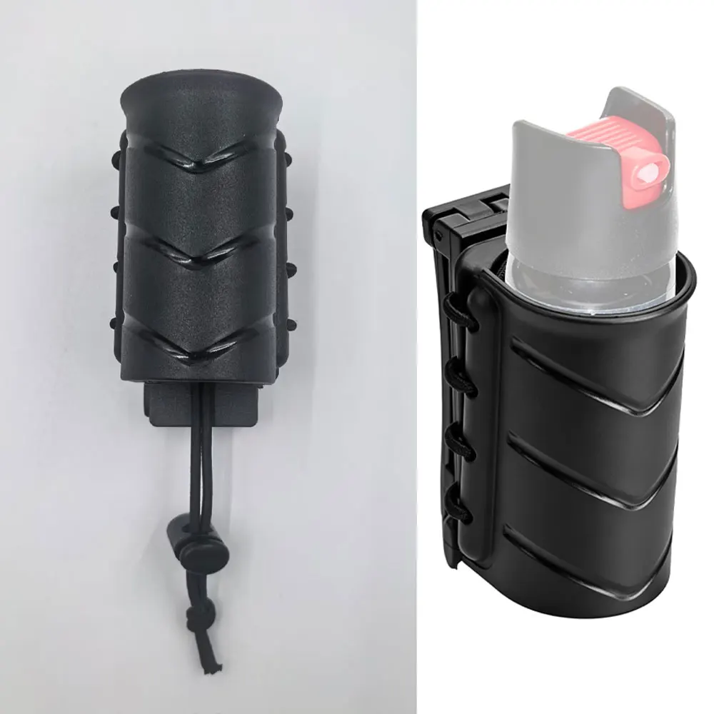 360 Rotatable OC Spray Holster MK3 Size Tactical Nylon Pouch Fit MOLLE & Multiple Width Duty Belt For Self Defense Flashlight