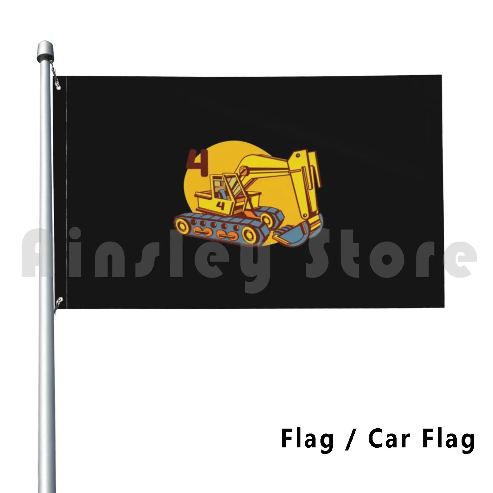 Flag Car Flag Backhoe 4 Hat Construction Truck Dump Truck Excavator Construction Equipment Dump Trucks