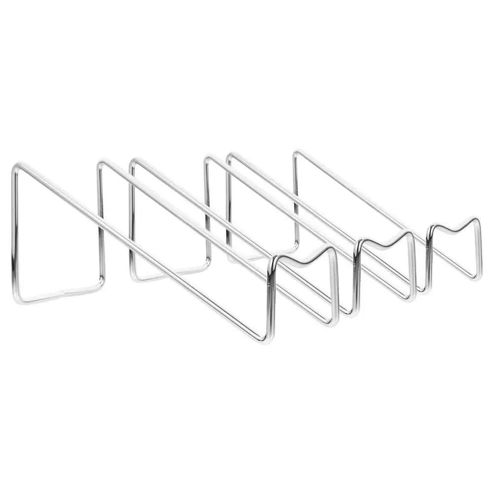 

2 Pcs Red Storage Bracket Bottle Display Counter Top Glass Simple Holder for Cabinet Iron Countertop