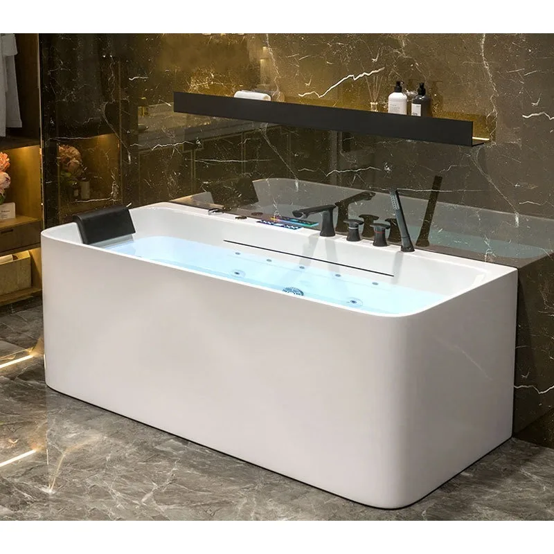 

Bathtub home bath bath deep bubble small apartment acrylic bathtub hotel constant temperature surfing jacuzzi