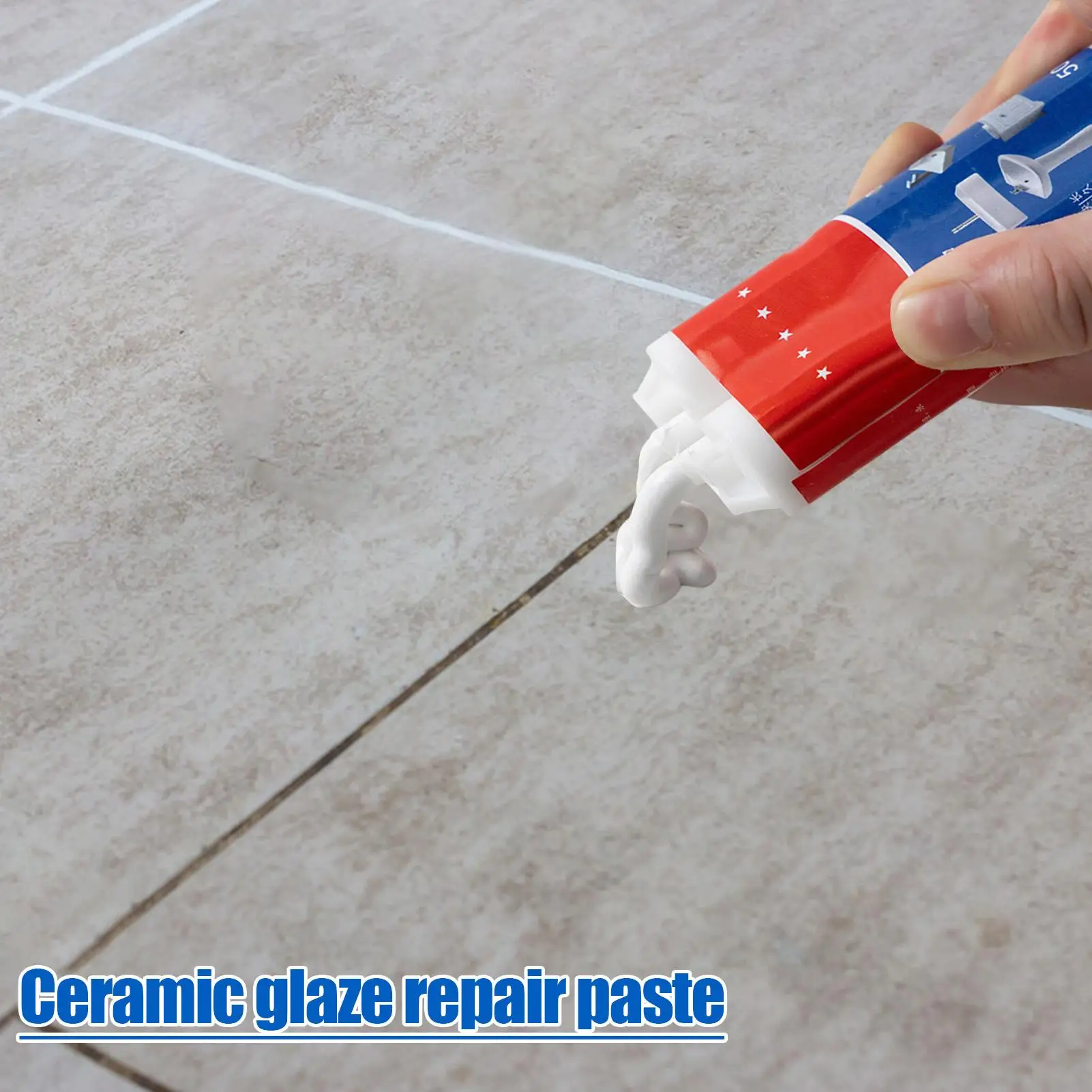Porcelain Repair Paste Strong Adhesion Fast Drying Chip Filler Paste Professional Adhesive Grout Sealing for Tile Chips Cracks