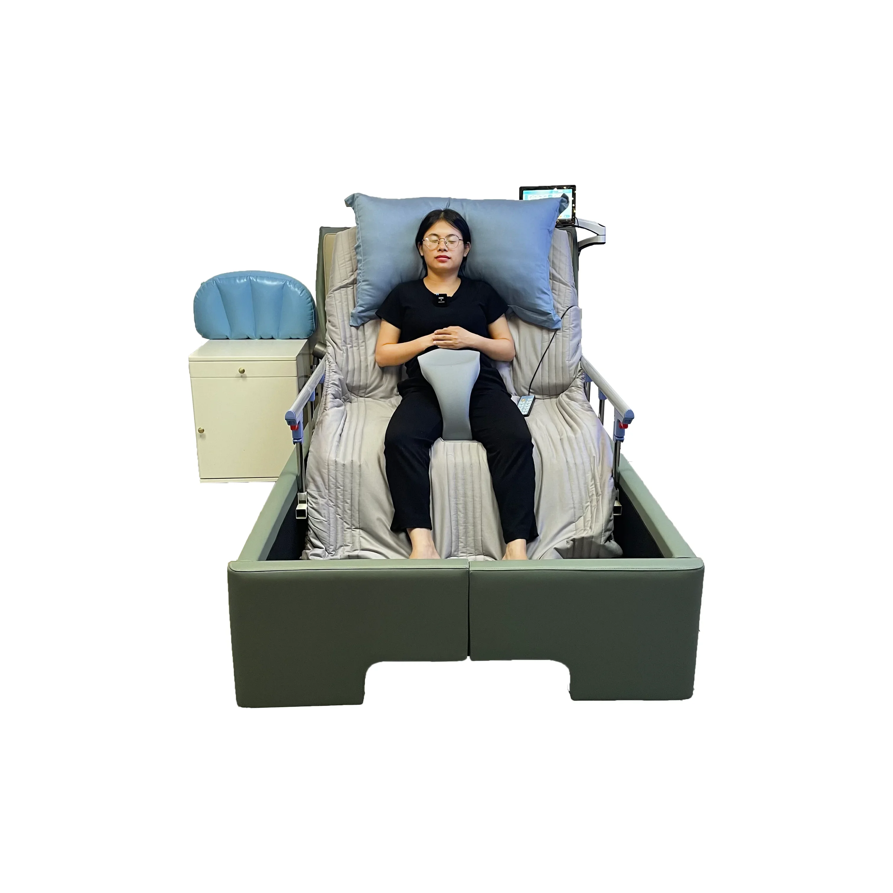 Premium intelligent care bed for bedridden patients featuring adjustable leg and backrest and bathing in bed