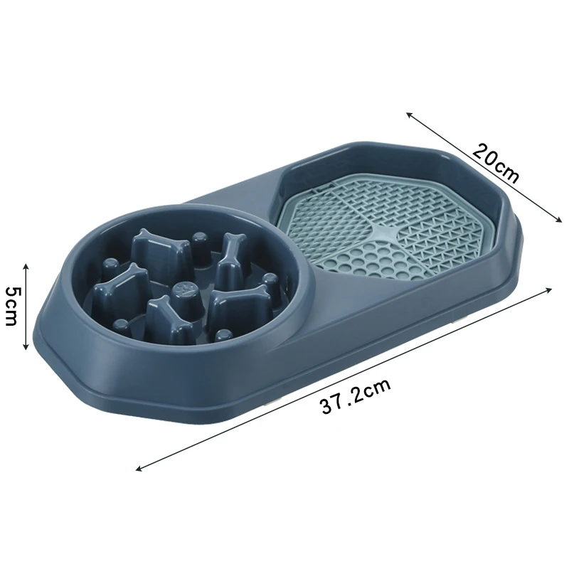 2 in 1 Slow Food Bowl for Dogs Anti-choking Slow Eating Dog Bowl Lick Mat Healthy Slow Feeder Dishes Pets Food Water Bowl