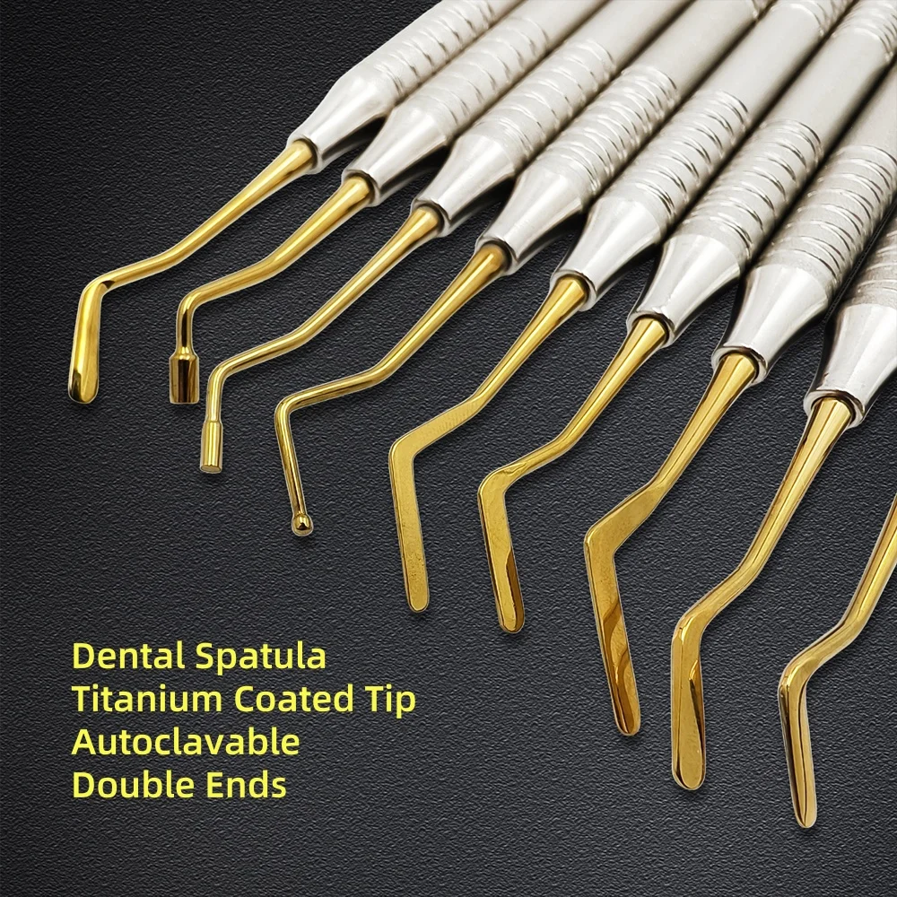 Punta Flexible, relleno de restauración de estética Dental, herramienta de llenado de cemento, espátula de resina compuesta, herramienta de plumero de punta recubierta de titanio