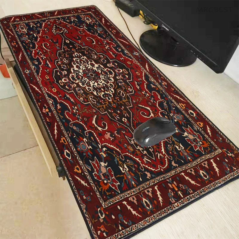 

Persian Carpet Mouse Pad Computer Accessories Keyboard Setup Gamer Table Mat Big Mousepepad Table for Pc Gaming Setup Desk Mat