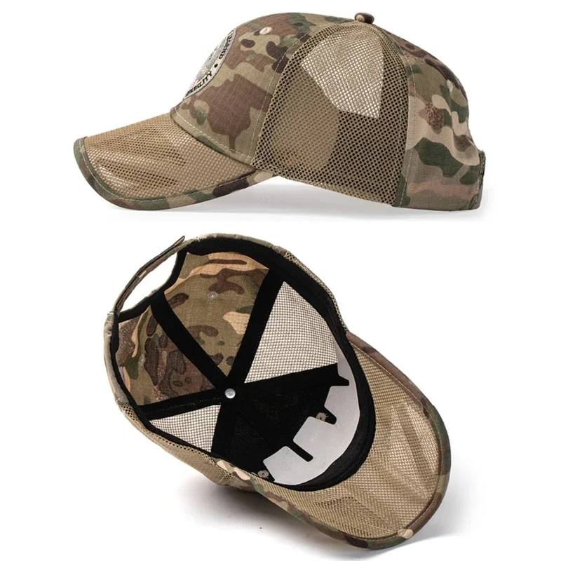 

HOT Camouflage Baseball Caps Breathable Sun Hat Outdoor Sports Caps Adjustable Size Visors Hat For Men Women Sports Daily Use