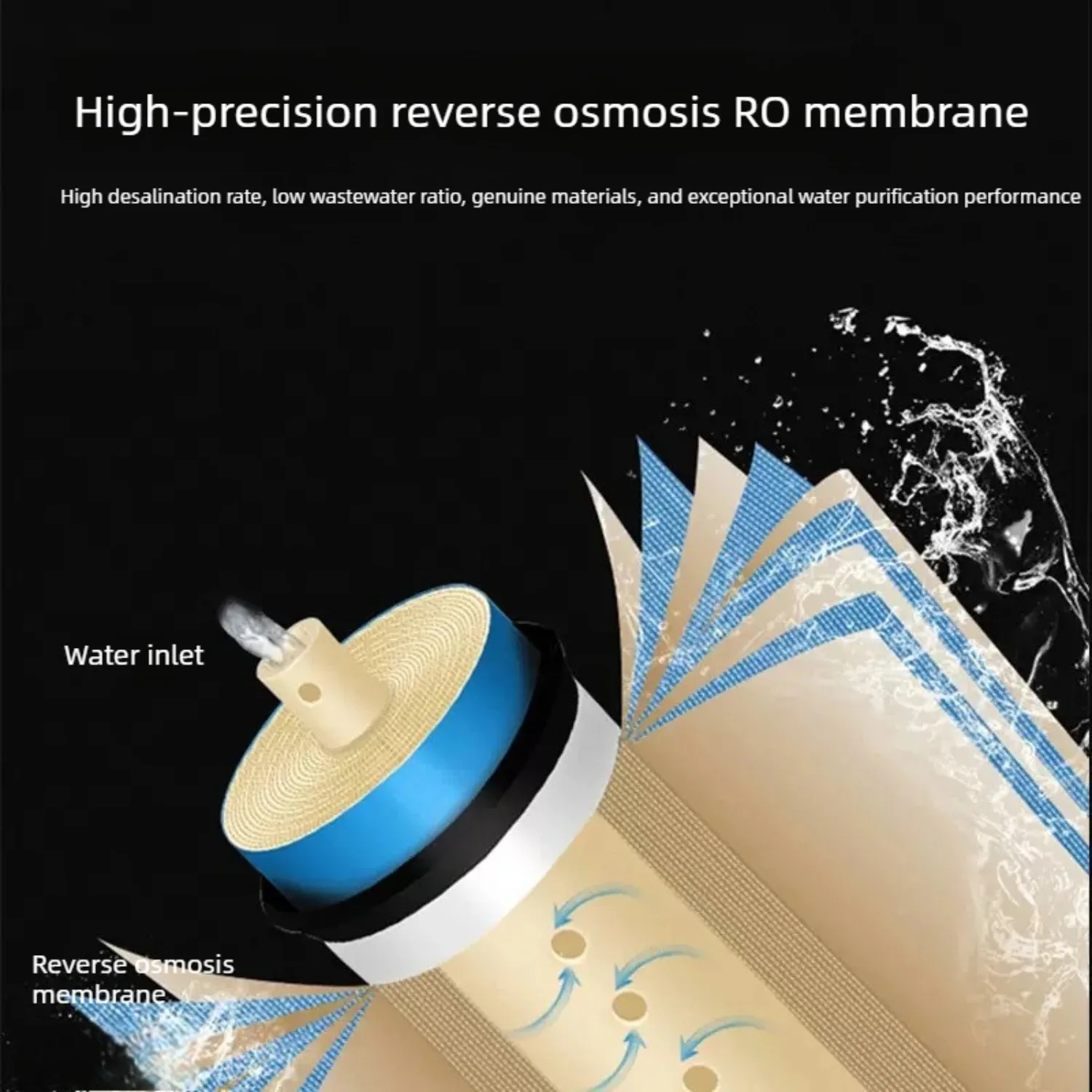 Quick-Change PP Filter Cartridge, RO 75G/100G 10" Reverse Osmosis Filters ,Replacement Under Sink RO Water Filtration System Set - view 6