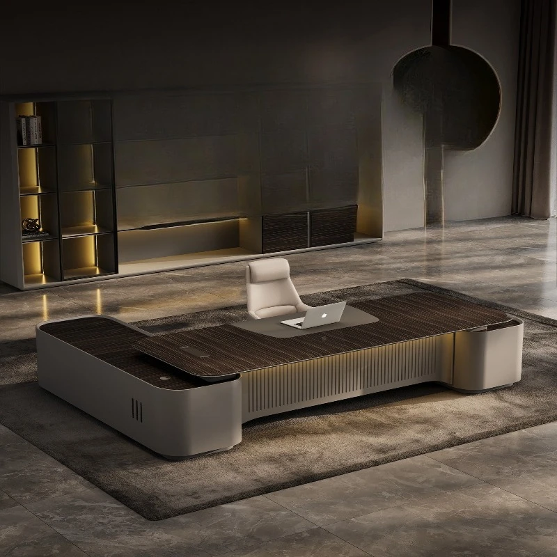 

Boss table, desk, light luxury, high-end office furniture, chairperson, large desk, president, office desk and chair combination