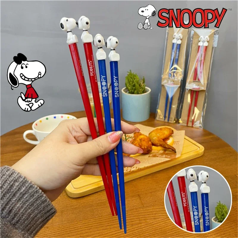 Snoopy 3D Cartoon High-End Chopsticks 21cm Anime Peripherals Household Long Chopsticks Kitchen Sushi Hot Pot Food Chopsticks