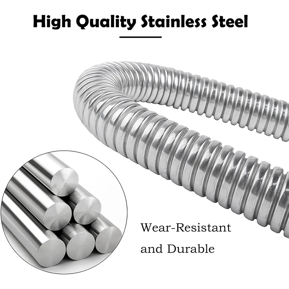 24mm Dieselheizungs-Auspuffrohr, 300cm Edelstahl-Auspuffrohre mit Schalldämpfer und Schlauchklemmen, flexibles Auto-Auspuffrohr – Detail 5