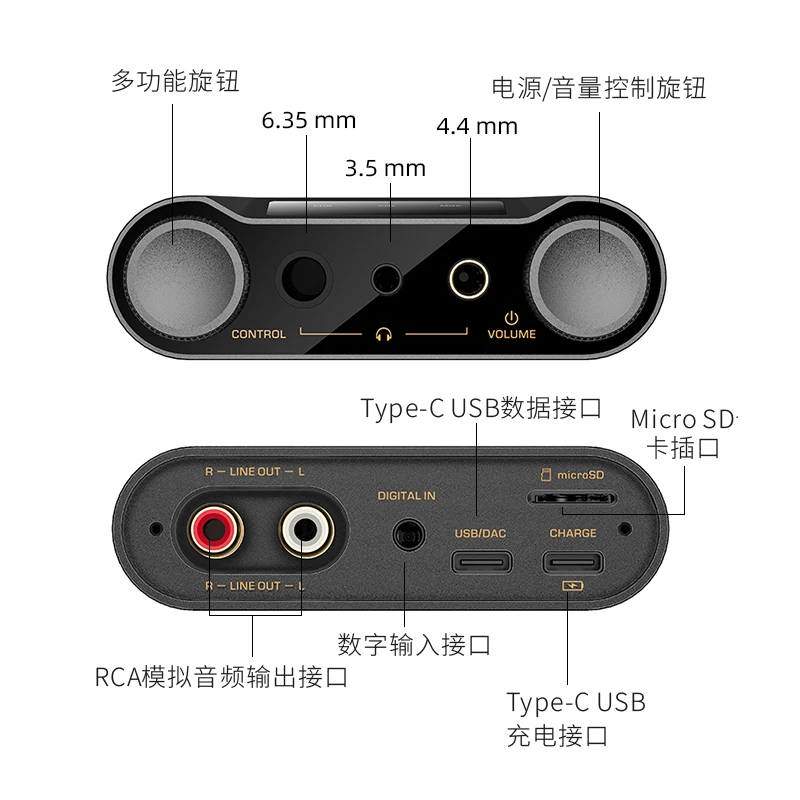 SHANLING H7 Headphone Amplifier Hi-Res Portable MQA HIFI AMP AK4191EQ DAC USB AK4499EX DAP Bluetooth 5.0 LDAC 3.5 4.4 6.35MM RCA