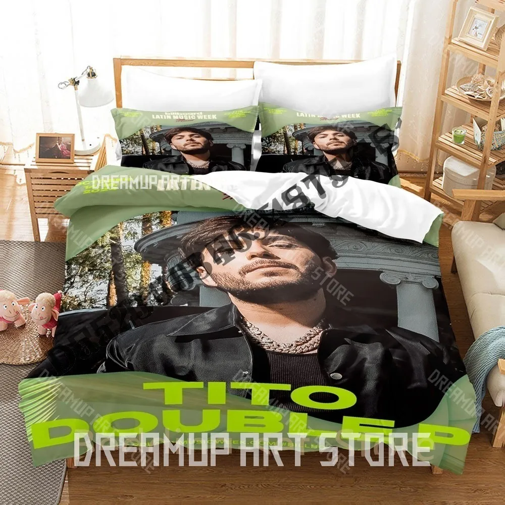 

Комплект постельного белья Tito Double P с 3D принтом, одинарный, полный, королевский размер, комплект постельного белья для взрослых и детей, пододеяльник для спальни, игровая кровать