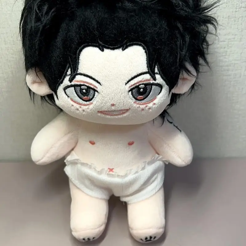 20Cm One Piece Portgas D Ace Q Version Have Skeleton Soft Plush Naked Doll Diy Dress Up Accompanied Sleeping Doll Friend's Gift