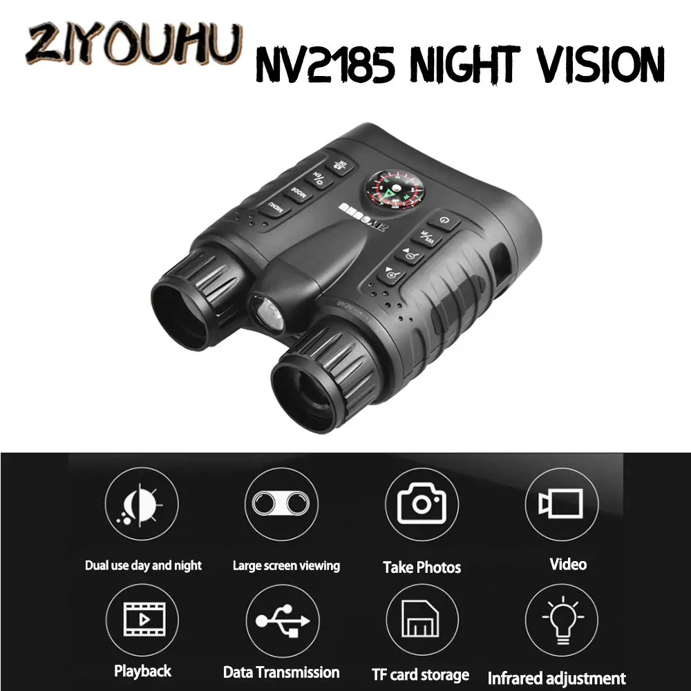 كاميرا IR رقمية خفيفة الوزن للرؤية الليلية مع مصباح يدوي 3.2 بوصة عرض 4K FHD سجلات فيديو لصيد الظلام النهاري #6