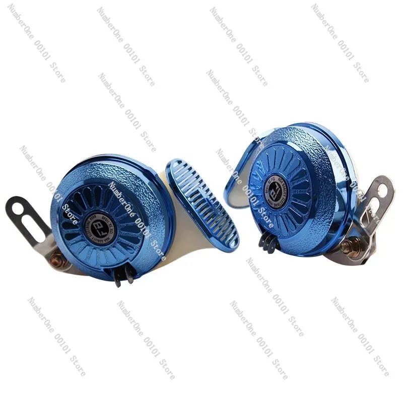 Electronic Super Loud Horn for Car Motorcycle, Multi Tone 3 Tone Color Sound Snail Horn with Relay