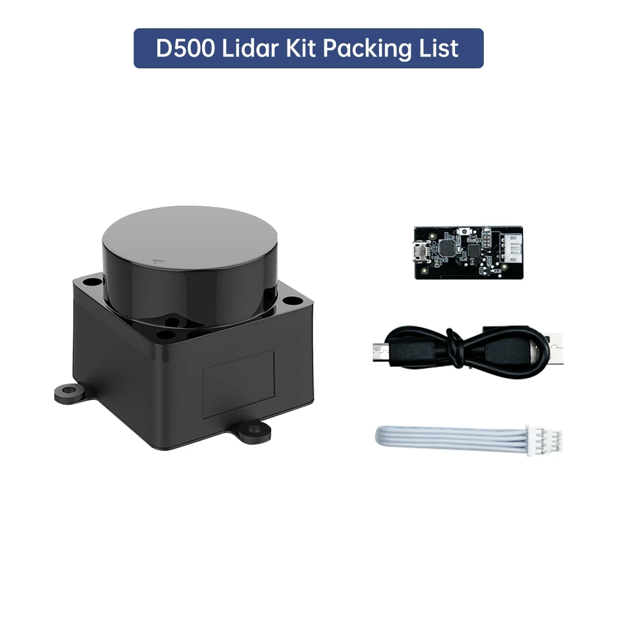 STL-19P D500 Lidar-Entwickler-Kit, 360-Grad-DTOF-Laserscanner, unterstützt ROS1 ROS2 Raspberry Pi Jetson Nano