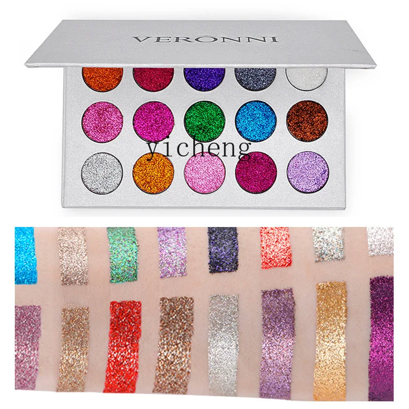 Yy Sequins Eye Shadow Plate Children's Sparkling Eye Makeup Latin European and American Shiny Eye Shadow