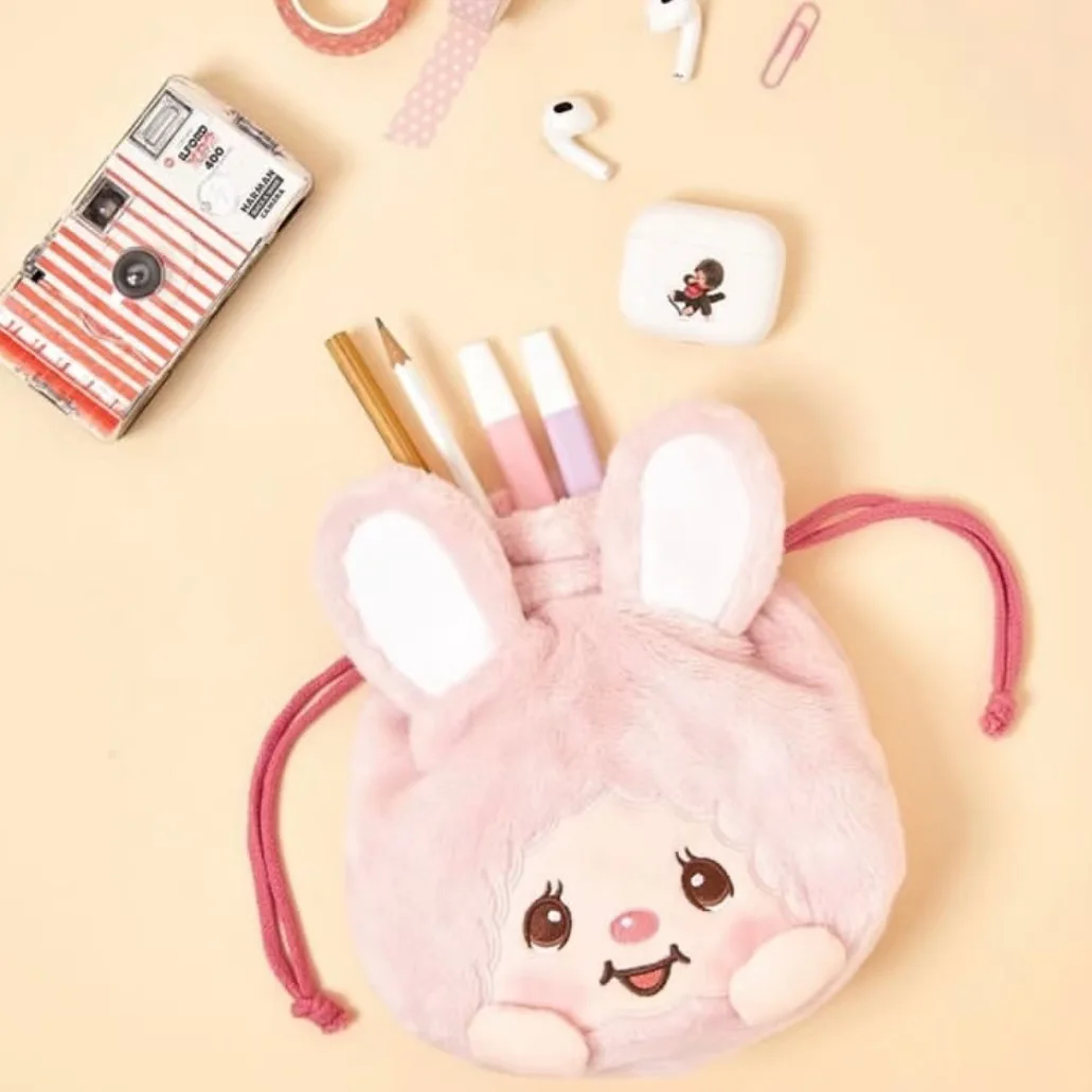 1/3pcs New Cartoon Mengqiqi Storage Bag Outdoor Portable Makeup Bag Storage Bag Portable Cosmetic Storage Gift