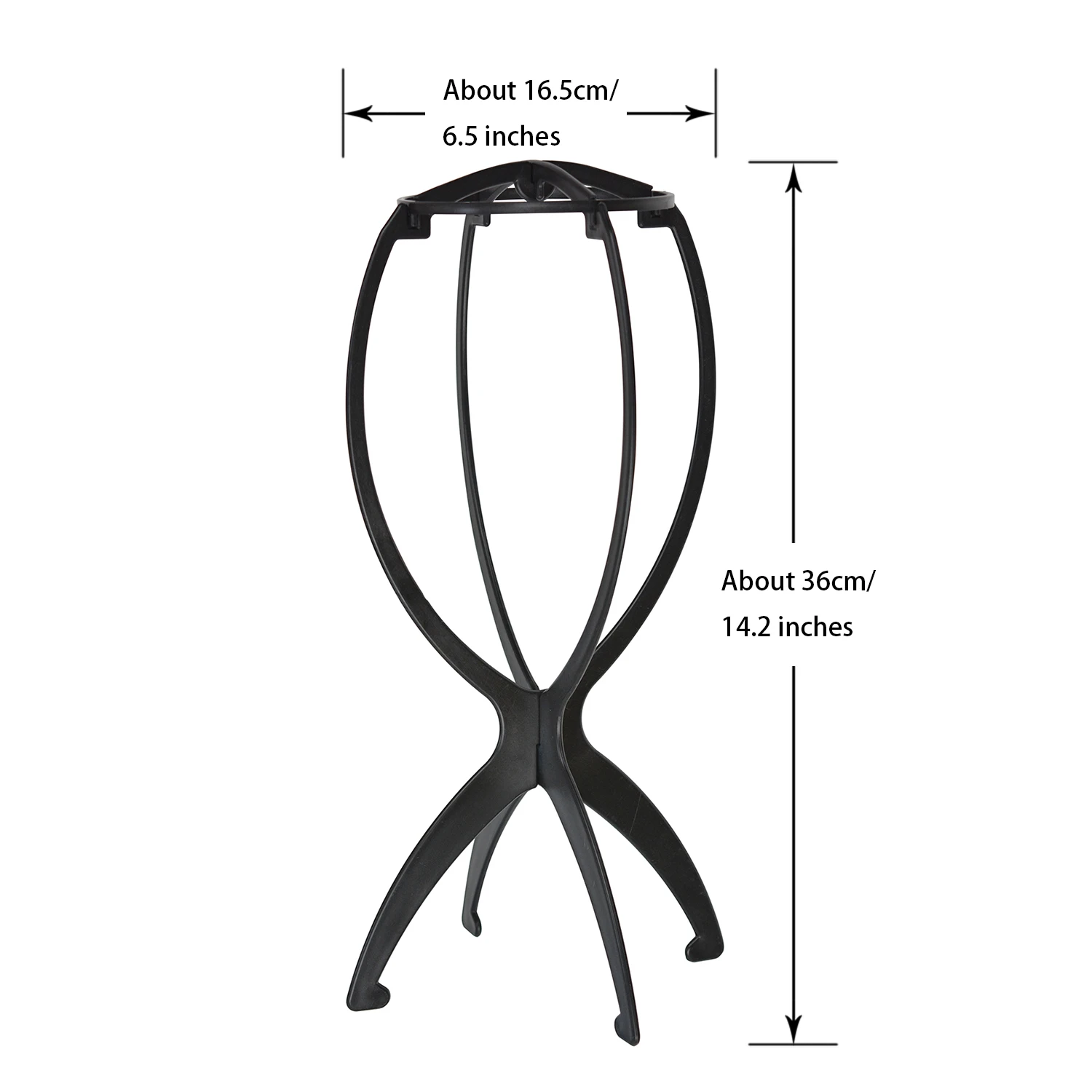 1Pc Wig Stand Plastic Wig Head Stand Holders for Wig Hat Masks Display Mannequin Stand Folding Portable Hairpieces Display Tool