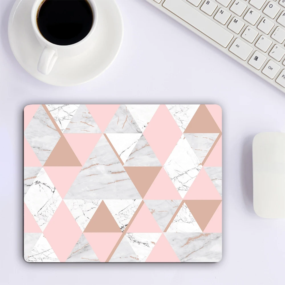Pink Rose Gold Marble Small Mouse Pad Computer Gaming Accessories Keyboard Mouse Mat Desk Pad PC Gamer Mousepad Laptop Mausepad