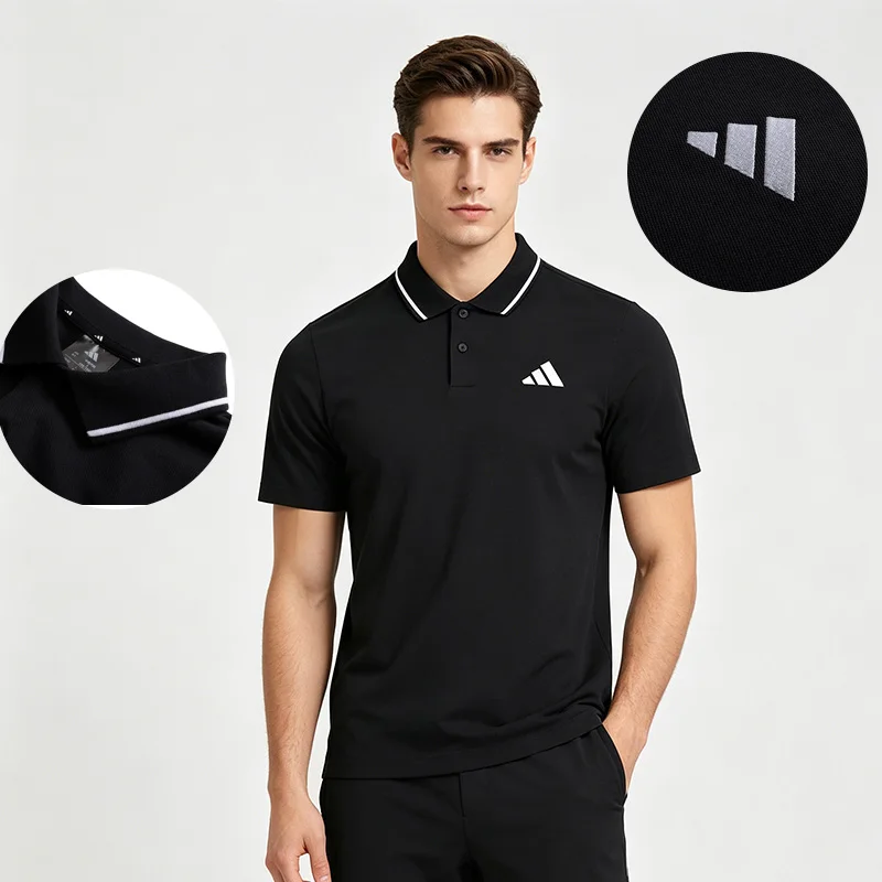

New Adidas Men's M Sl Pq Pspolo Shirt Business Sports T-Shirt Breathable Casual Half-Sleeve Je9023