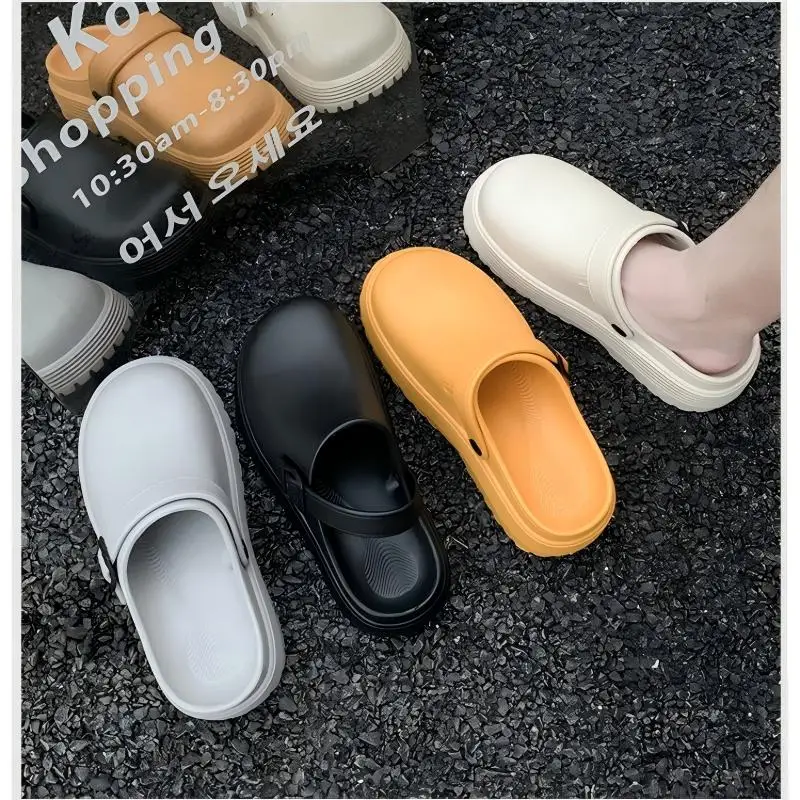 Chaussons fermés pour femmes, tendance et élégants, pour l'extérieur, sandales décontractées antidérapantes à semelle souple pour la maison et les infirmières