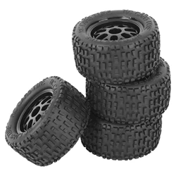 4Pcs RC Tires Rubber Universal Truck Wheel for 1:14 1:16 1:18 Car Model Accessory