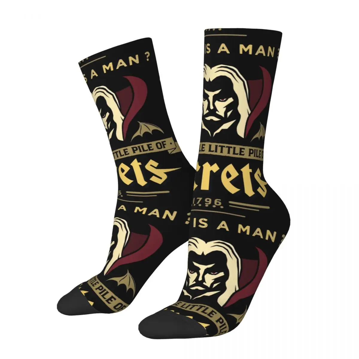 

Hip Hop Vintage A Miserable Little Pile Of Secrets Classic Crazy Men's compression Socks Unisex Castlevania Harajuku Pattern