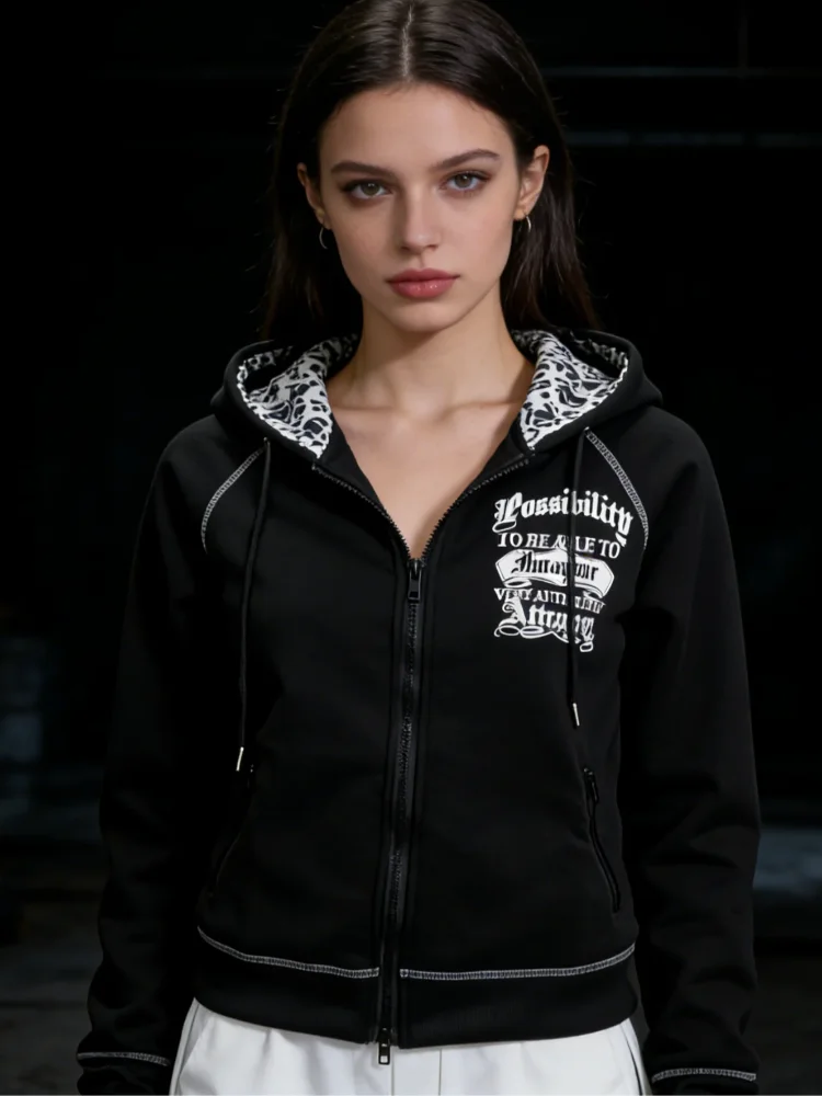 

Winter street fashion brand hooded sweatshirt suitable for both men and women, skull print shirt, cross Gothic style sweatshirt